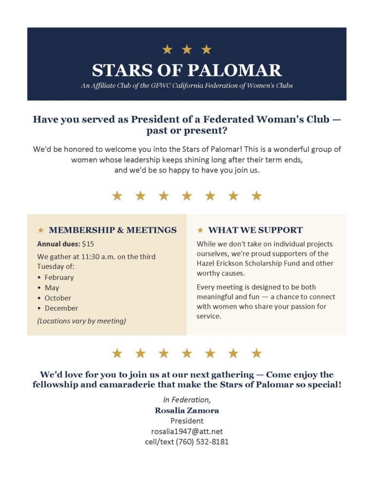 Stars of Palomar: Celebrating Leadership, Friendship & Service